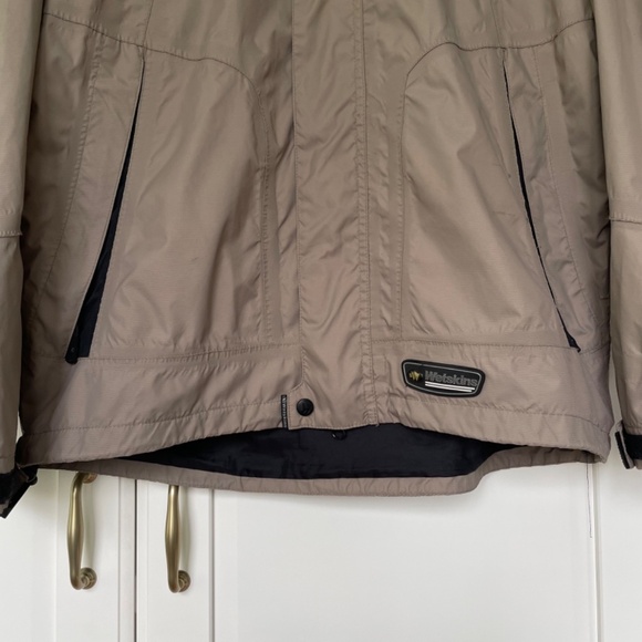 Wetskins Rain Jacket with Hood, Black/Tan, Size Medium - Picture 5 of 16